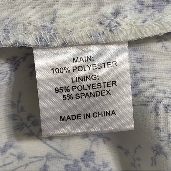 Pink Lily Romantic Blue Floral OffShoulder Ruched Maxi Dress Medium Cottagecore - Picture 11 of 14